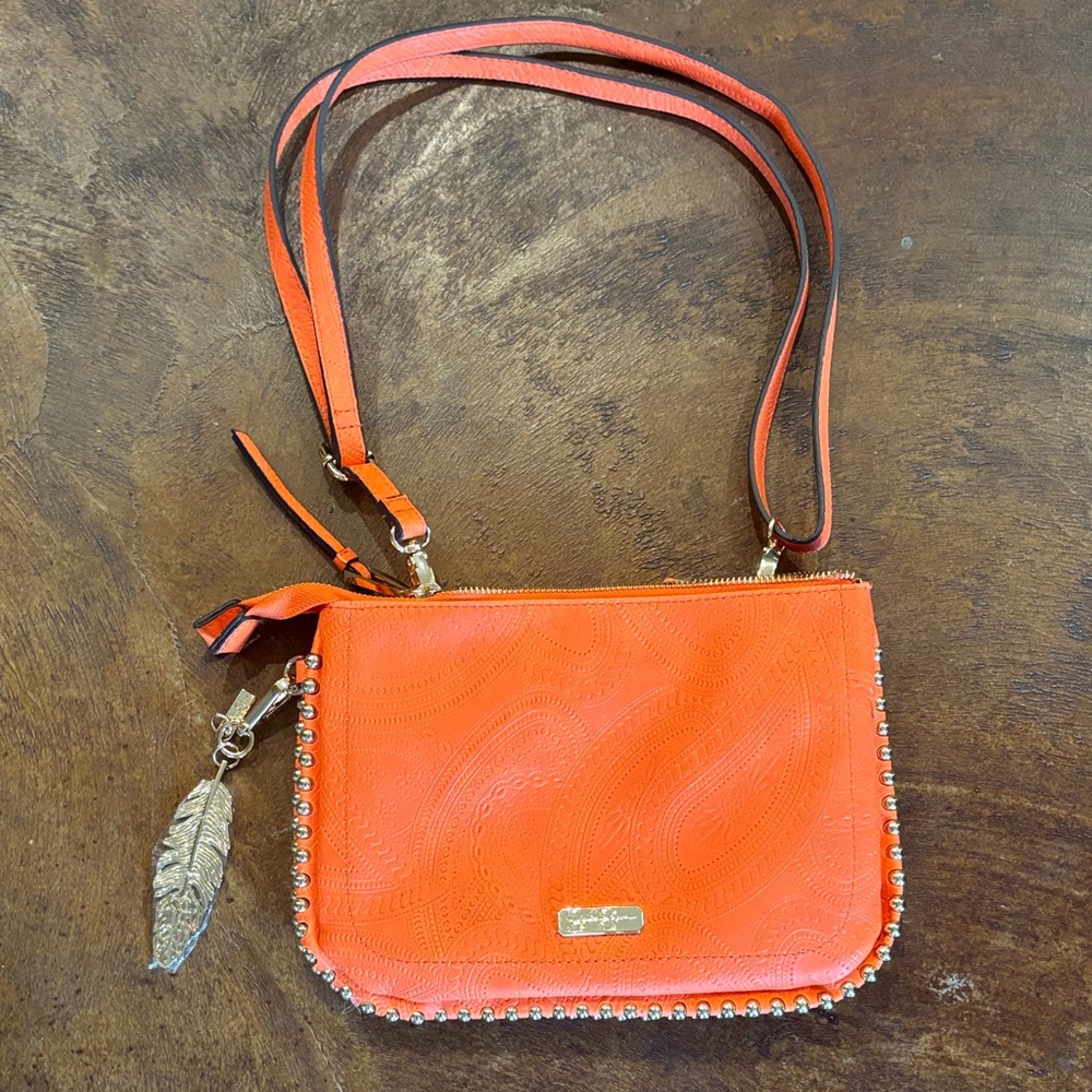 Orange Studded Women's Bag